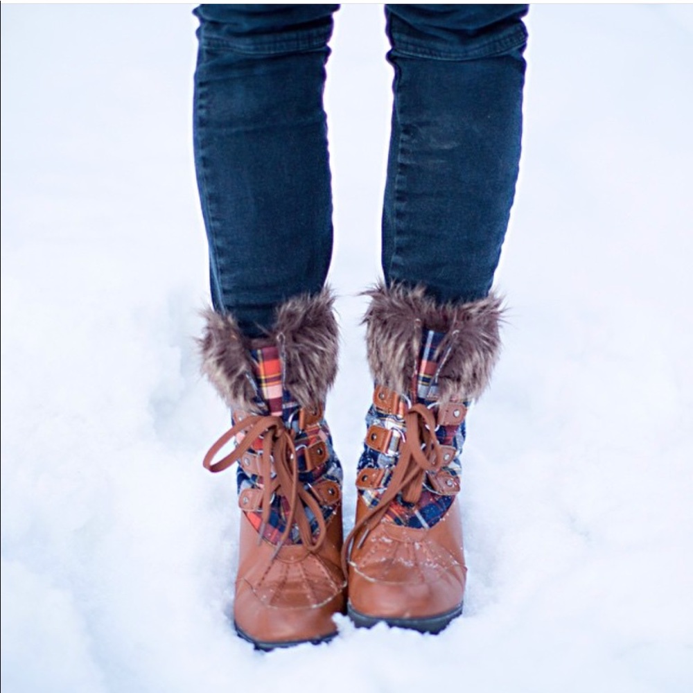Plaid Boots